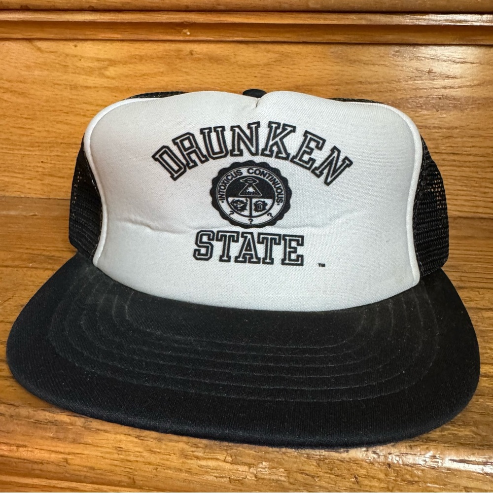 Drunken State Intoxicus Continuous Designer Award Foam Trucker Hat Vintage